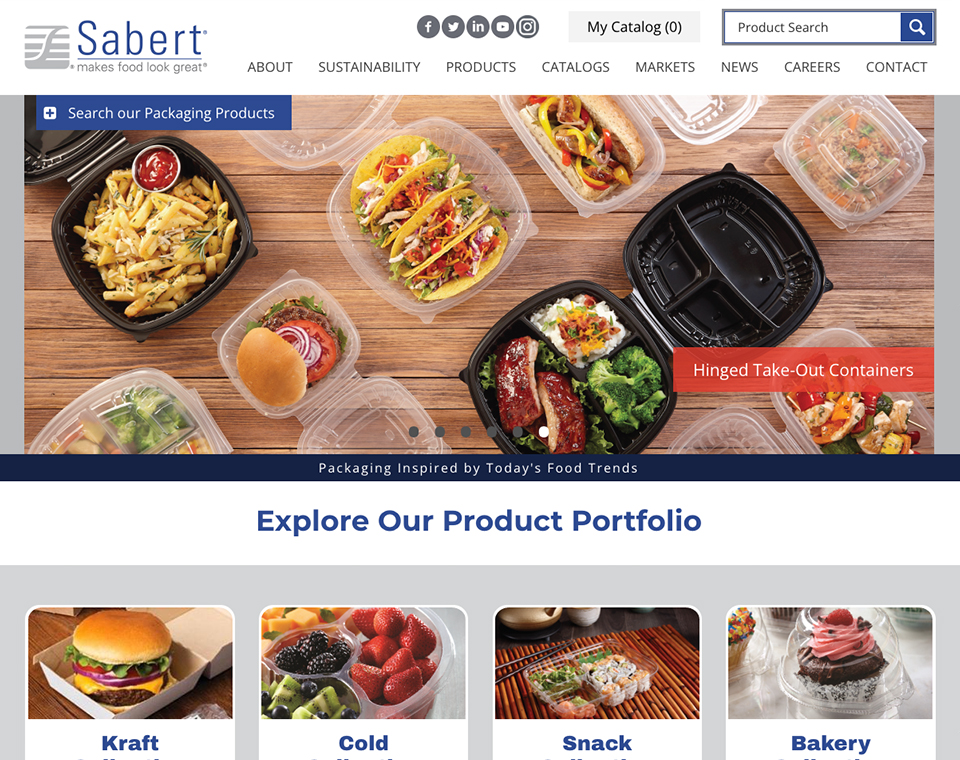 Sabert Website Home Page