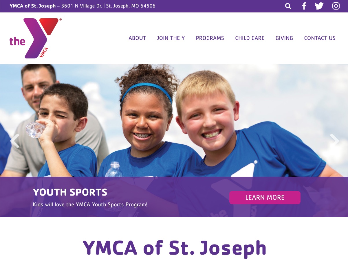 YMCA of St. Joseph website design and hosting