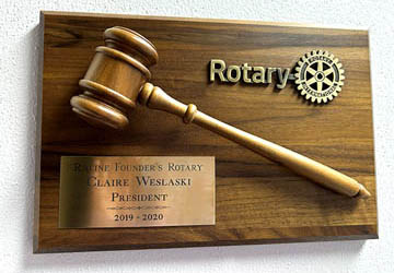 Claire Weslaski President of the Racine Founder's Rotary from 2019 - 2020