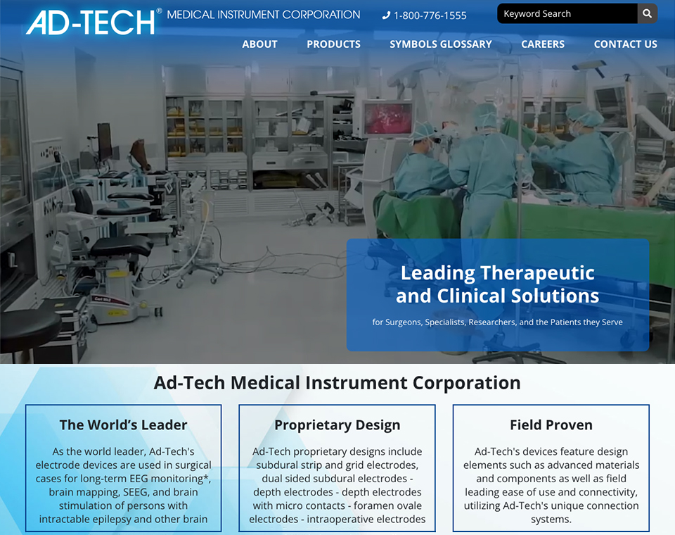 Ad-Tech Medical Home Page