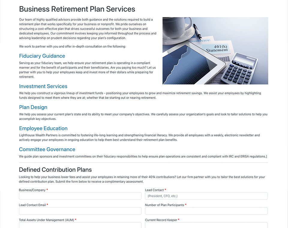 Lighthouse Wealth Partners - Retirement Planning