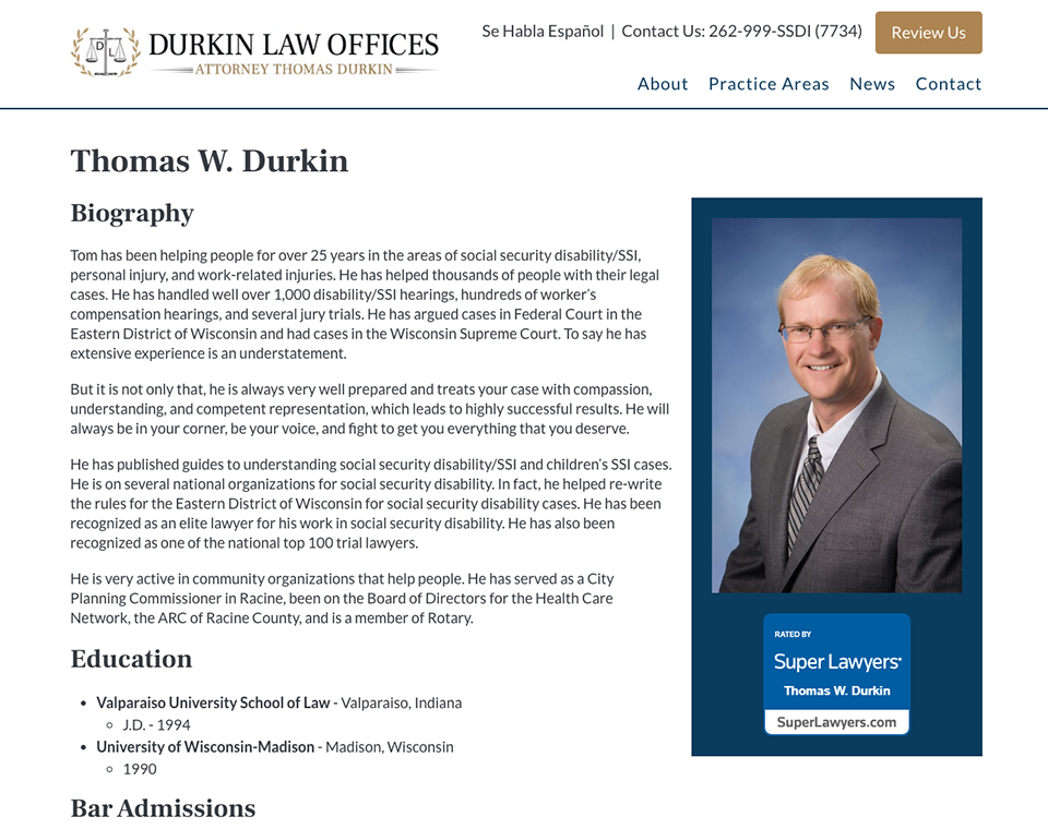 Durkin Law Offices - Profile Page