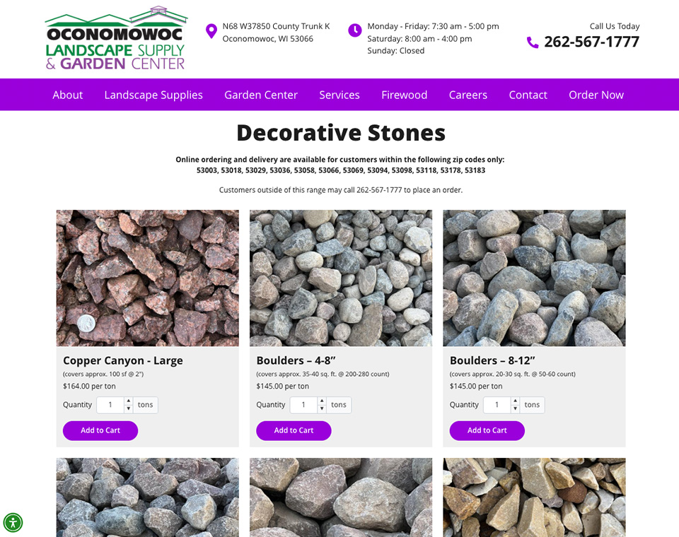 Oconomowoc Landscape Supply Decorative Stones Page