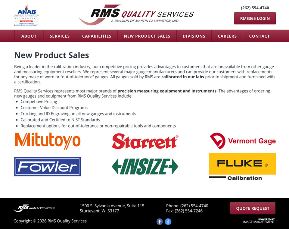 RMS New Products Page