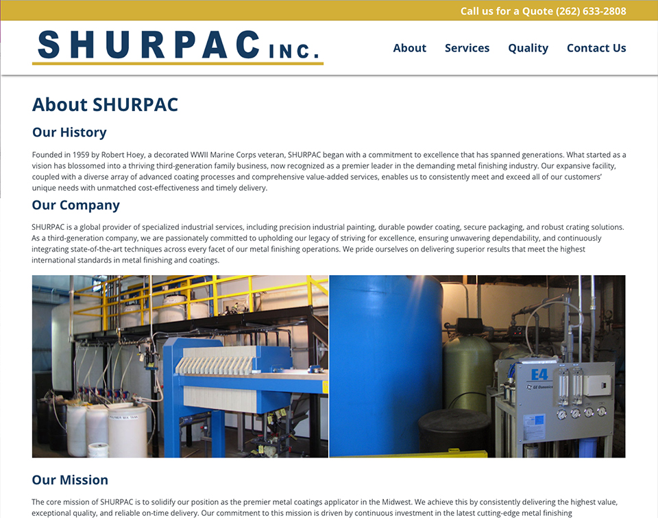 SHURPAC - About Page