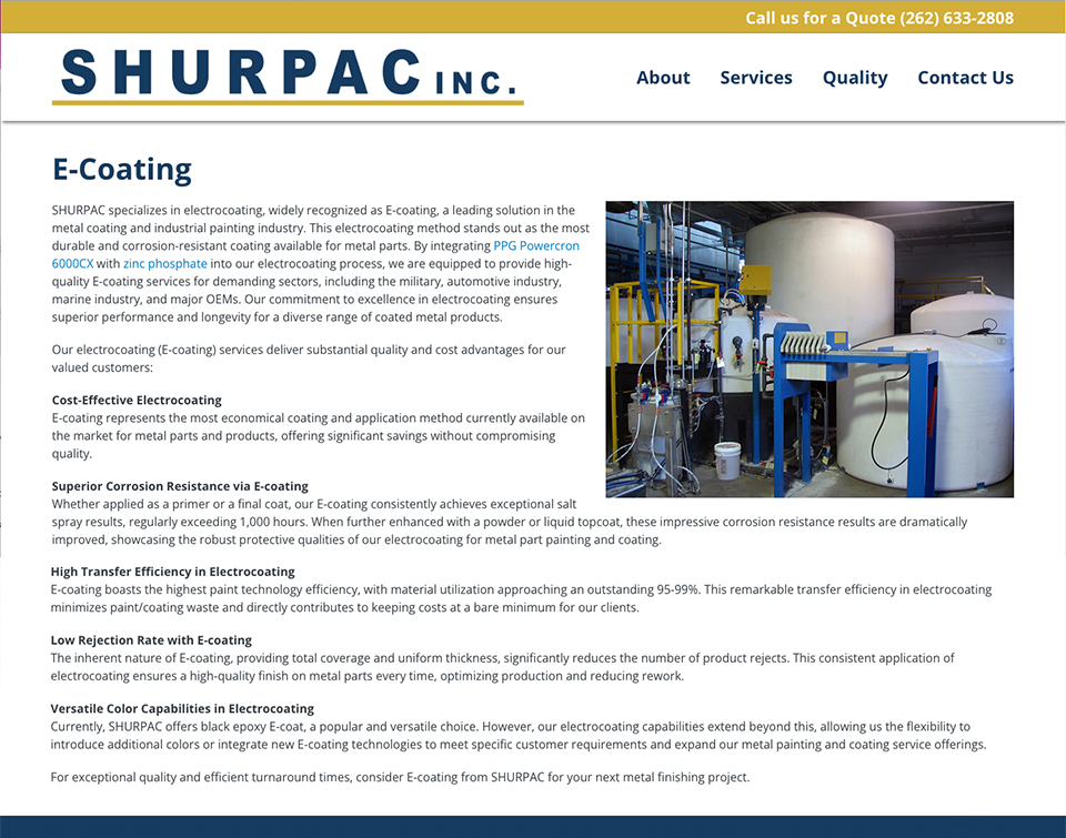SHURPAC - Service Page