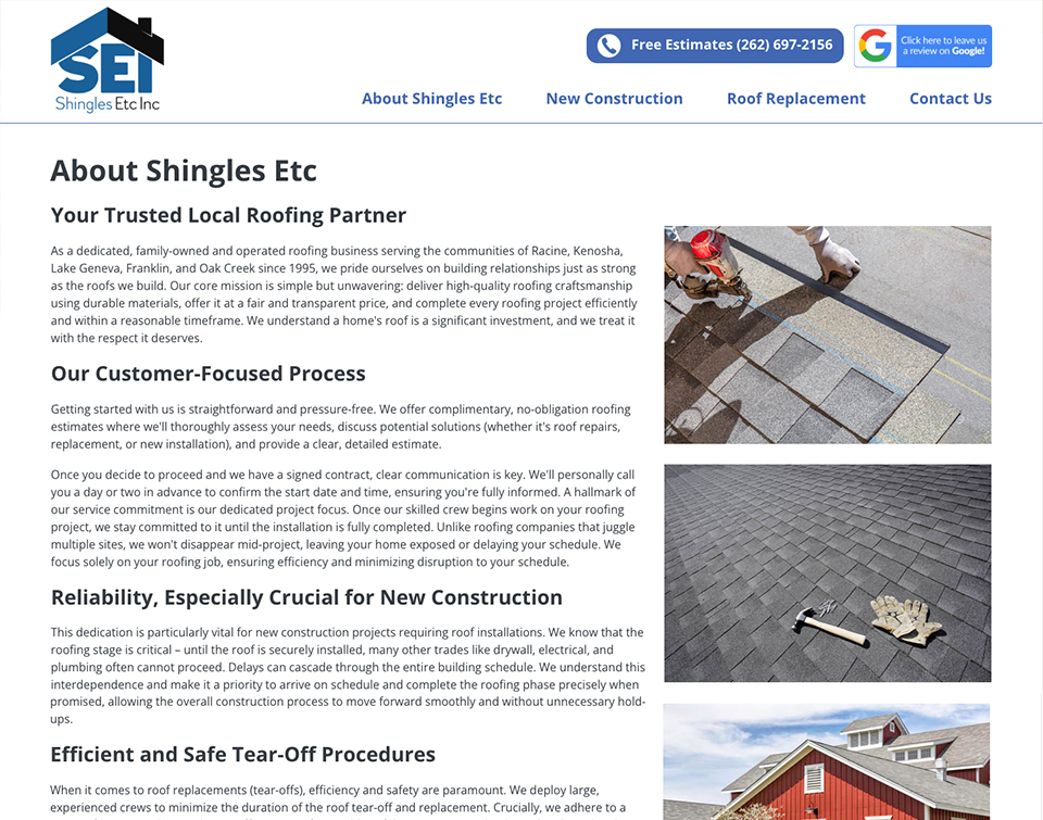 Shingles Etc - About