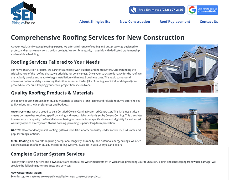 Shingles Etc - Service