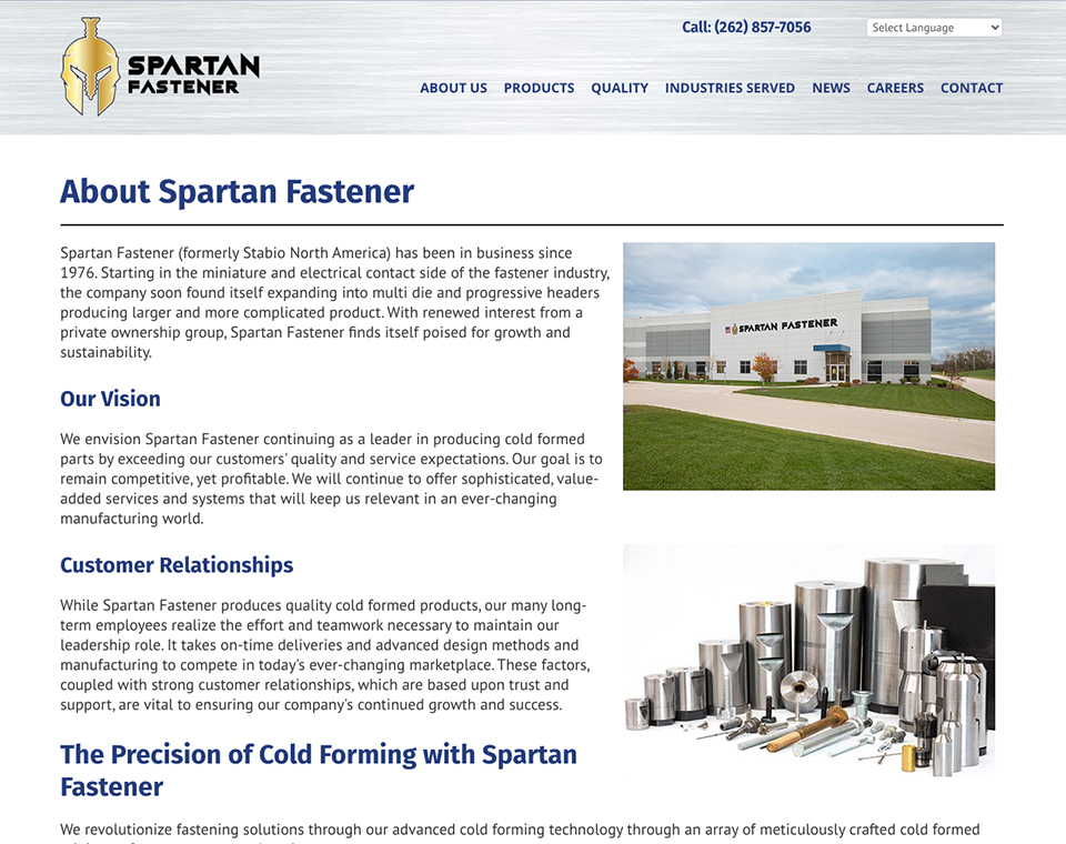 Spartan Fasteners About Page