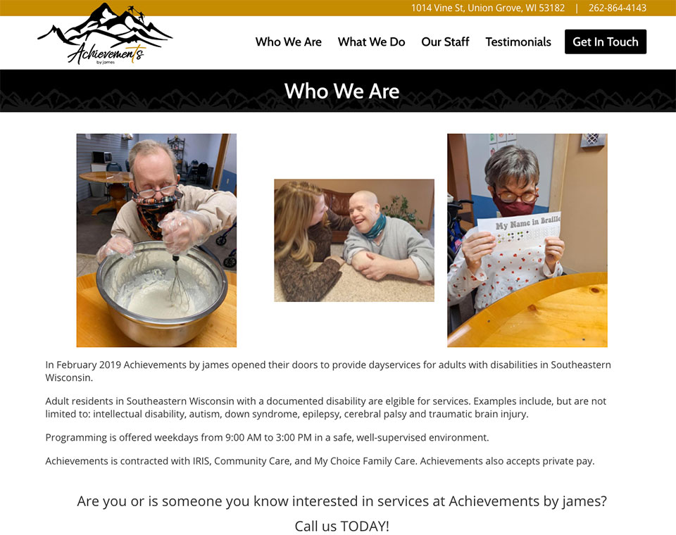 Achievements Services Page