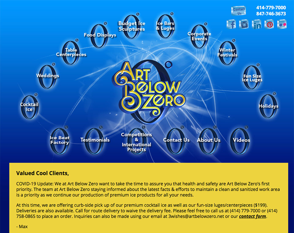 Art Below Zero Home Page