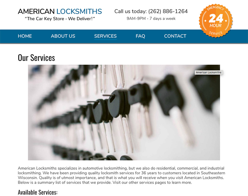 American Locksmiths Informational Page