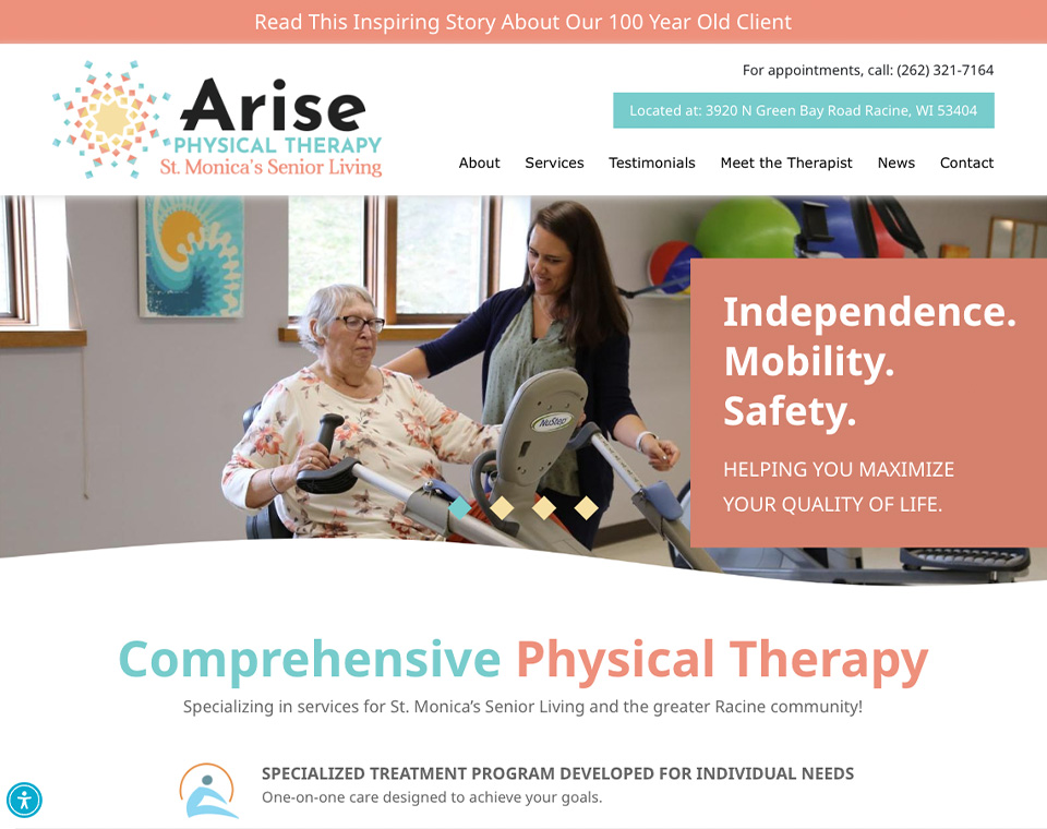 Arise Physical Therapy Home Page