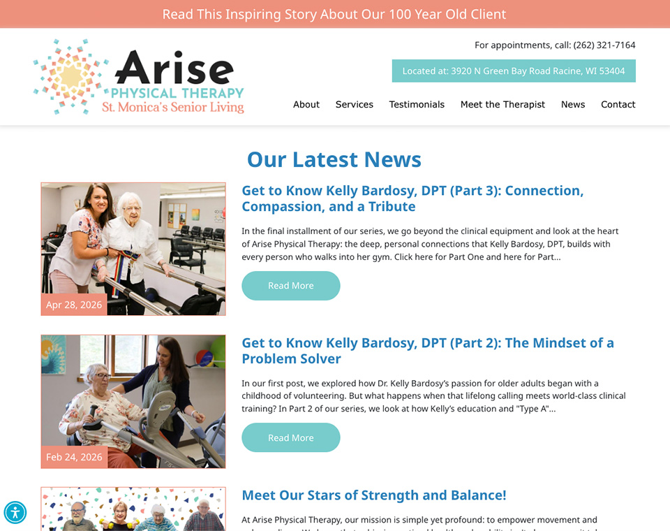 Arise Physical Therapy News Page