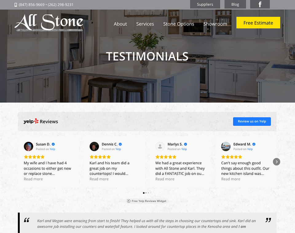 All Stone Testimonials