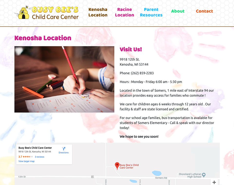 Busy Bees Location Page