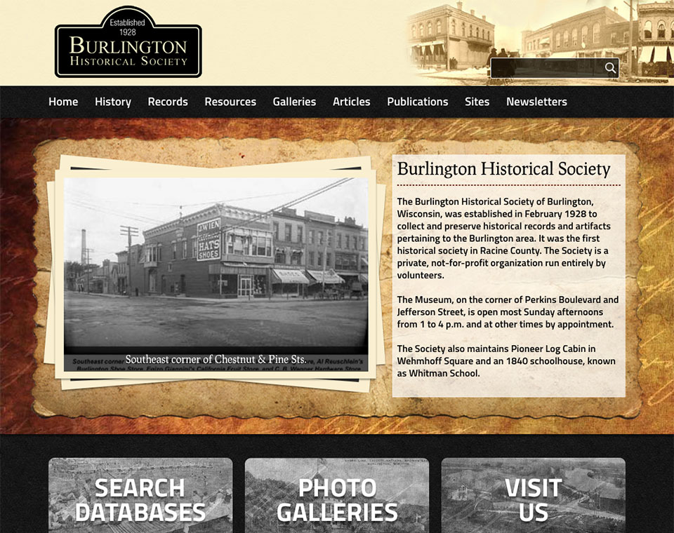 Burlington Historical Society Home Page
