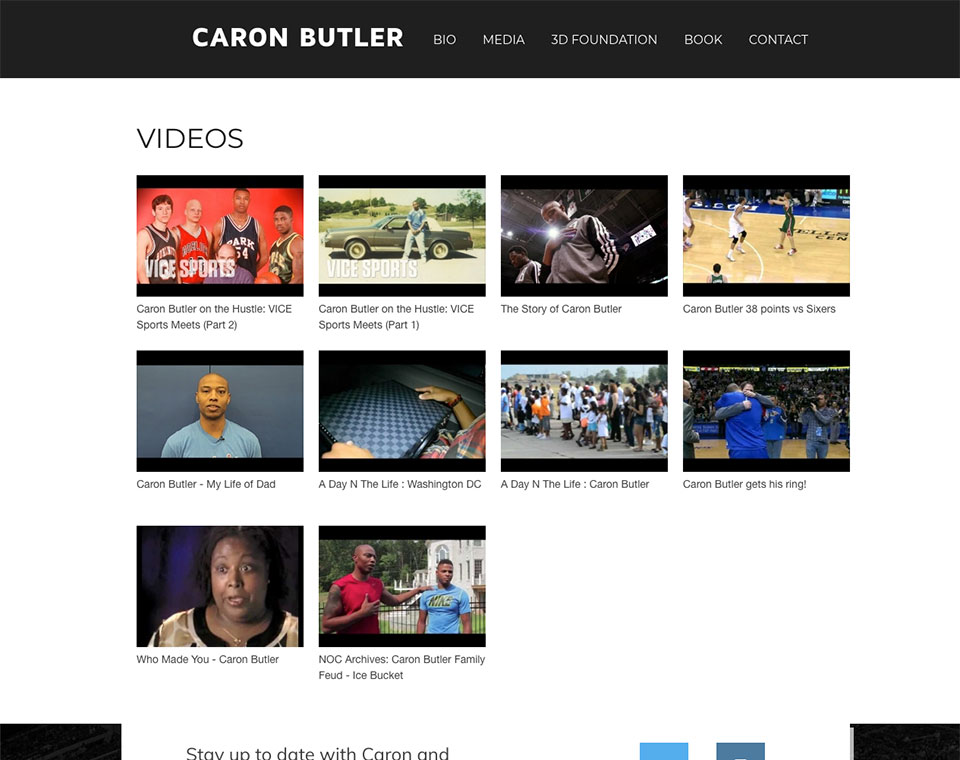 NBA'S Caron Butler Video Gallery