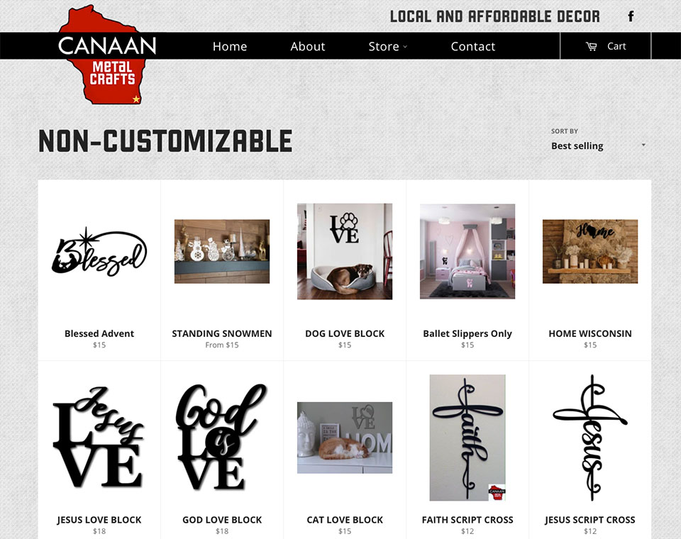 Canaan Product Category Page