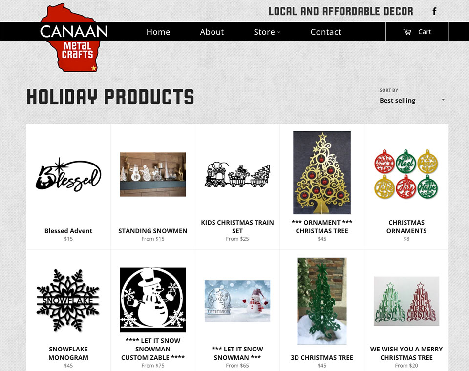 Canaan Product Category Page