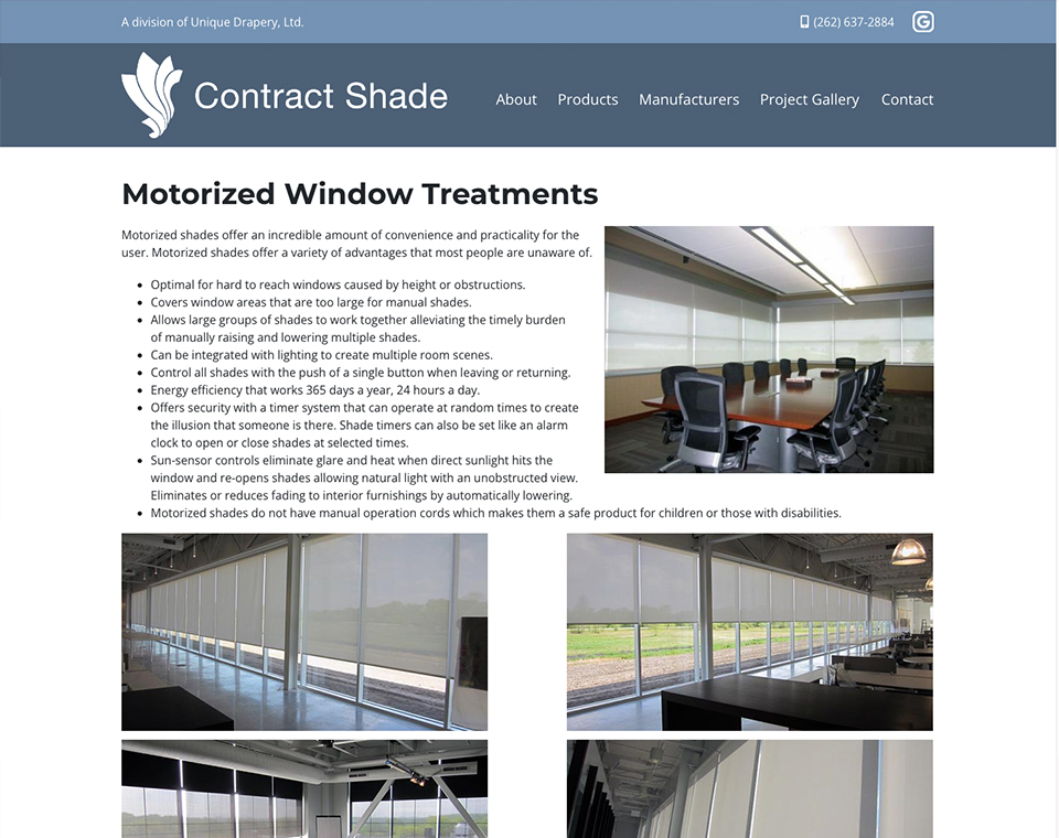 Contract Shade - Service Page