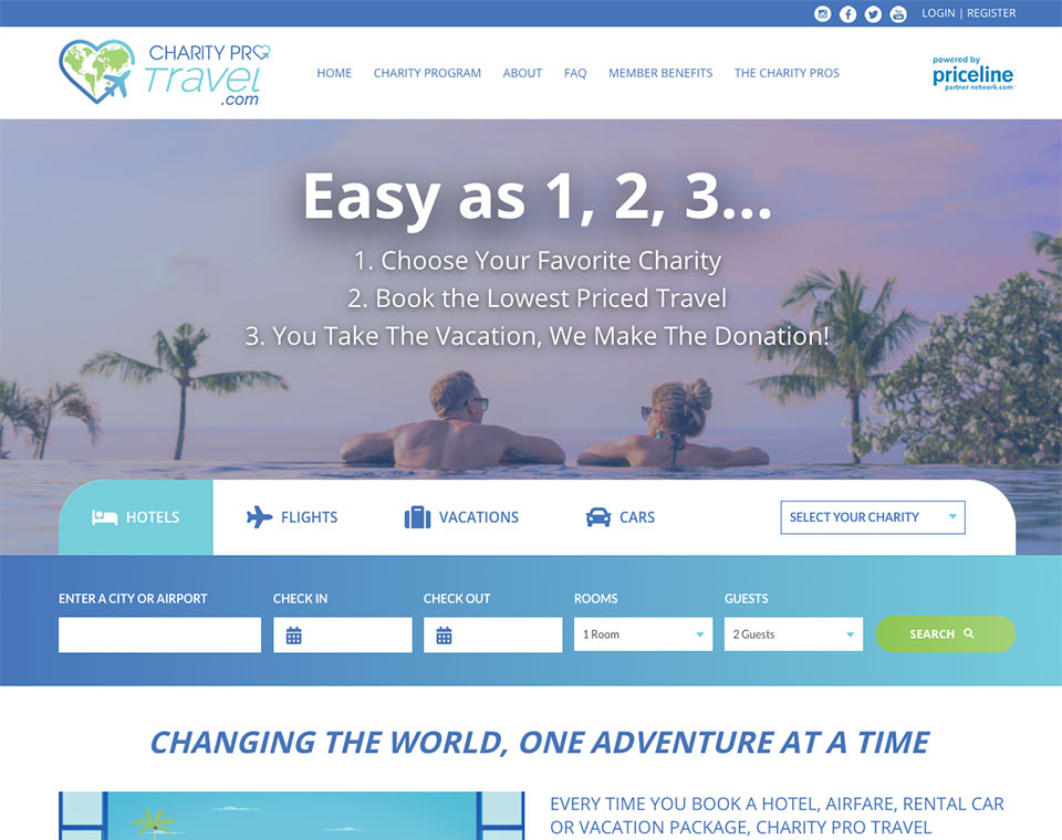Charity Pro Travel Home Page