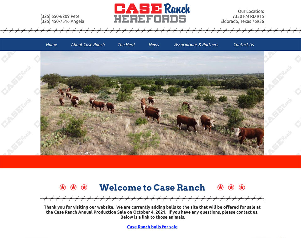 Case Ranch Home Page