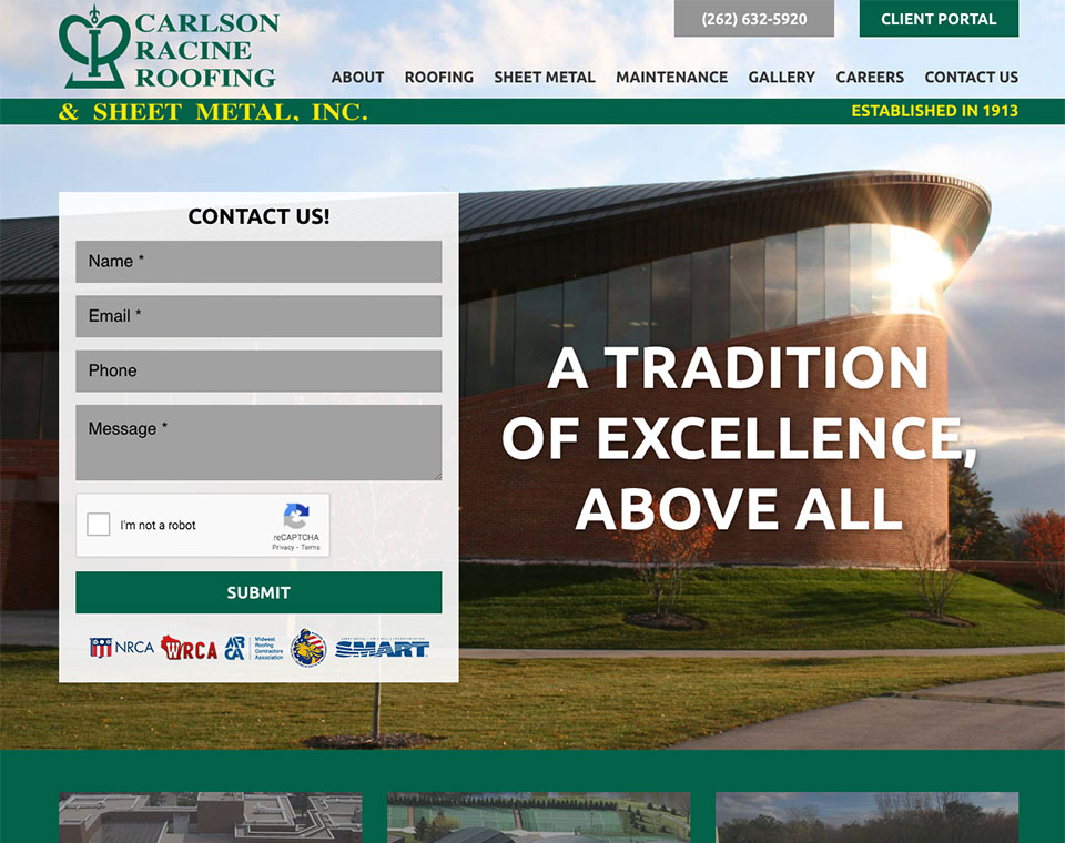 Carlson Racine Roofing Home Page