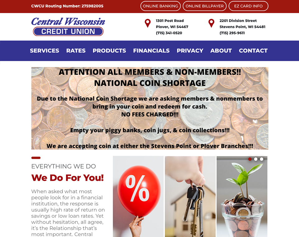 Central Wisconsin Credit Union Home Page 2