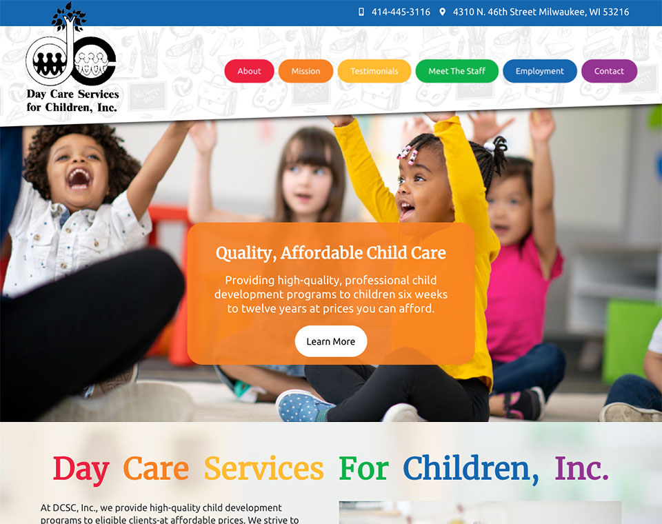 Day Care Services Home Page