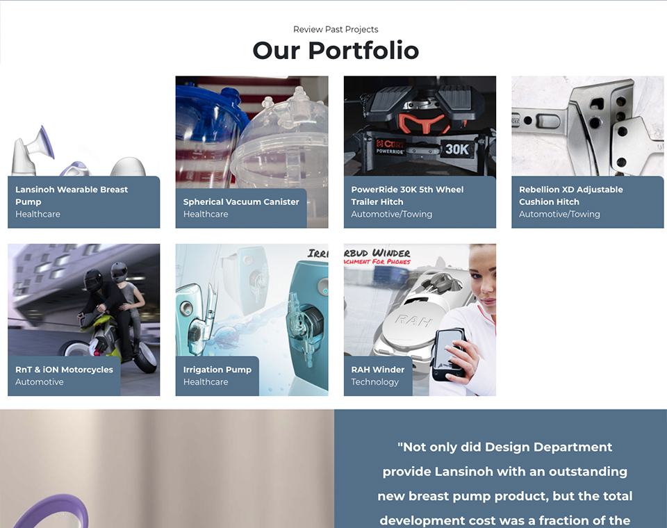 Design Department Project Portfolio Page