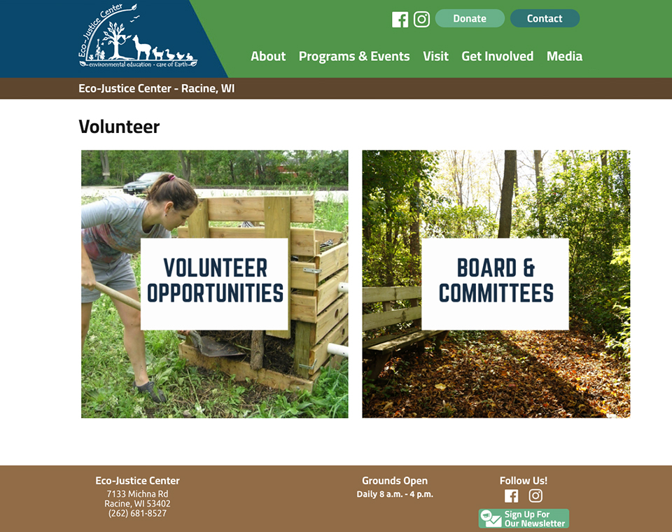 Eco-Justice Volunteer Page