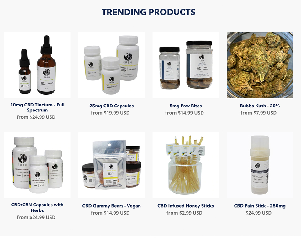 ERTH CBD Featured Products