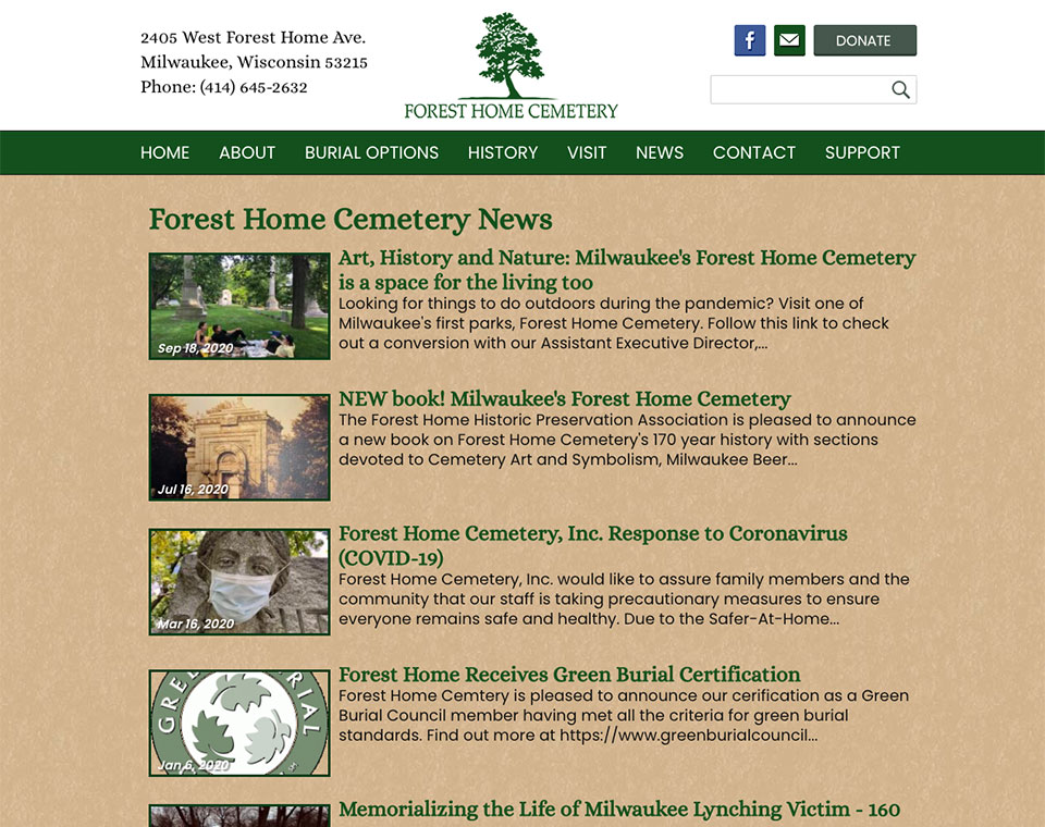 Forest Home Cemetery Newsfeed