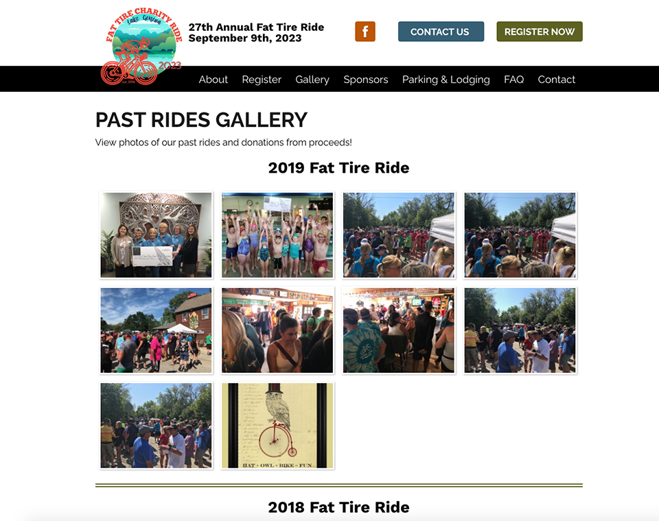 Fat Tire Ride Photo Gallery Page