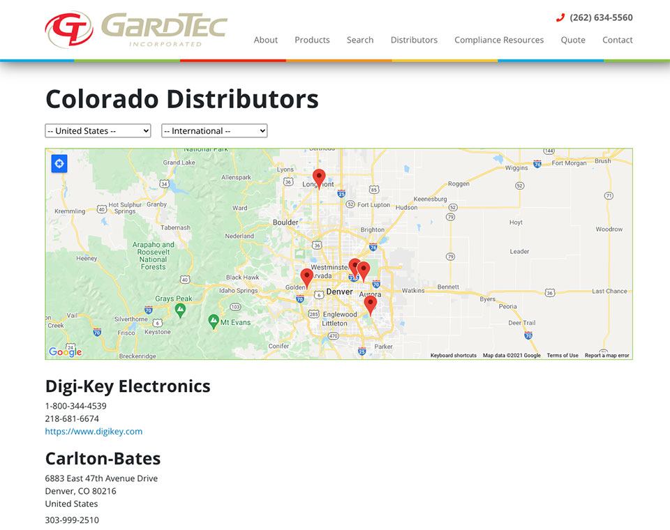 GardTec Distributor Locator Page
