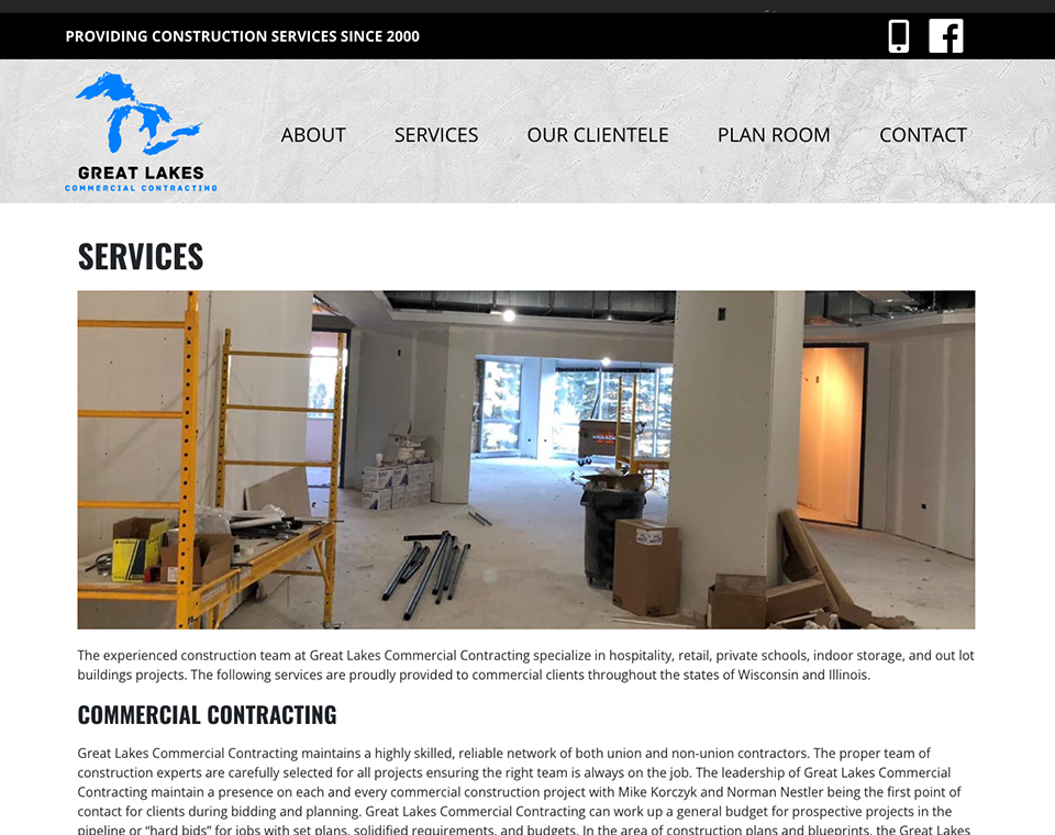 Great Lakes Commercial Contracting - About Page