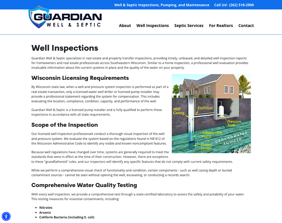 Guardian Well & Septic Well Inspections Page