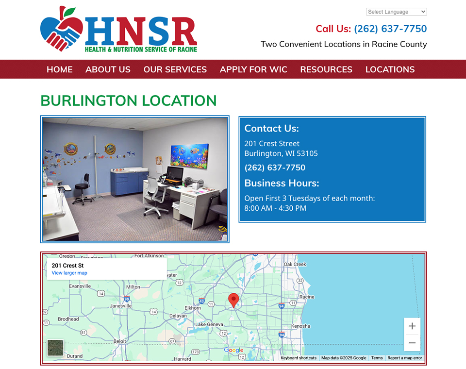 HNSR Location Page