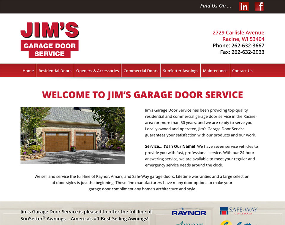 Jim’s Garage Door Home Page