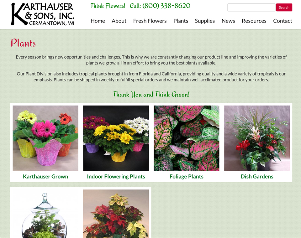 Karthauser & Sons Plants Page