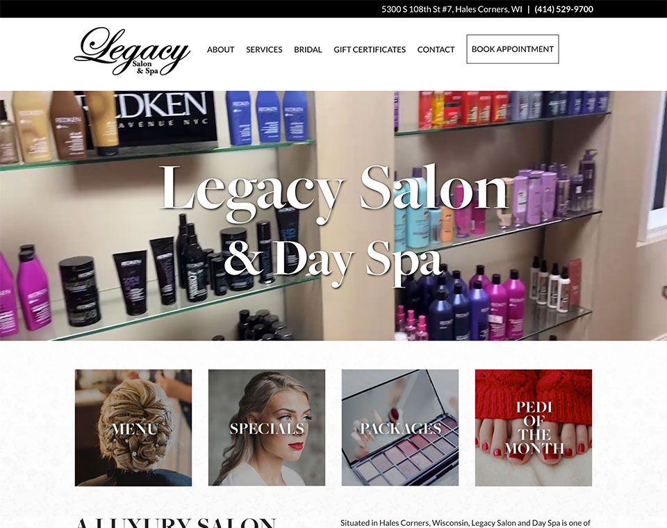 Legacy Salon Home Page