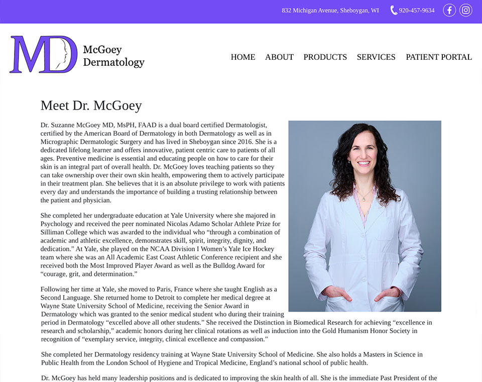 McGoey Dermatology - Profile Page