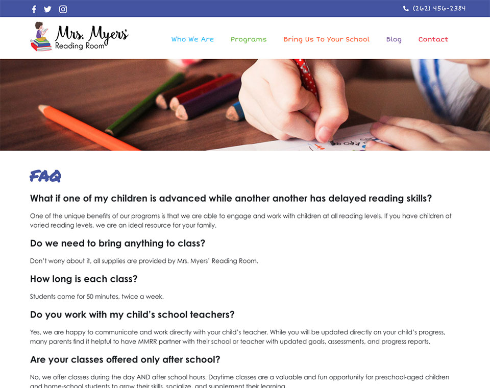 Mrs. Myers' FAQs Page