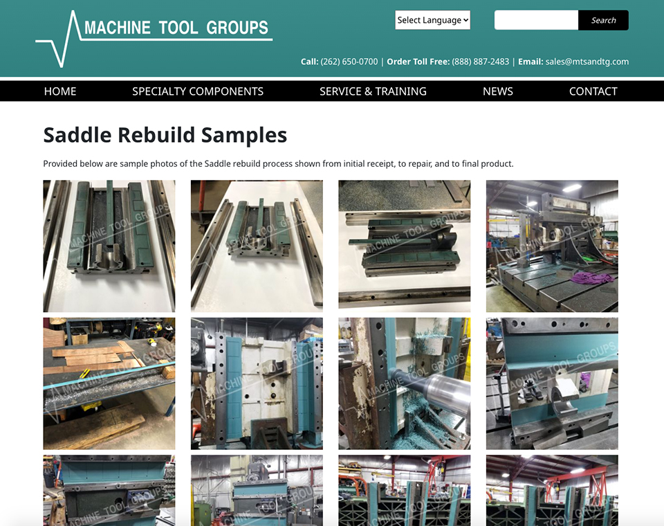 Machine Tool Groups Website Gallery Page