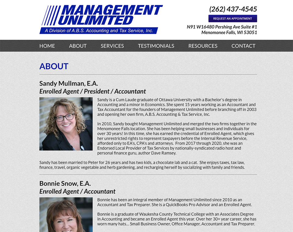 Management Unlimited Staff Directory
