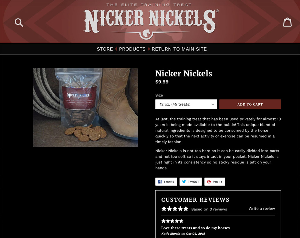 Nicker Nickels Product Profile Page