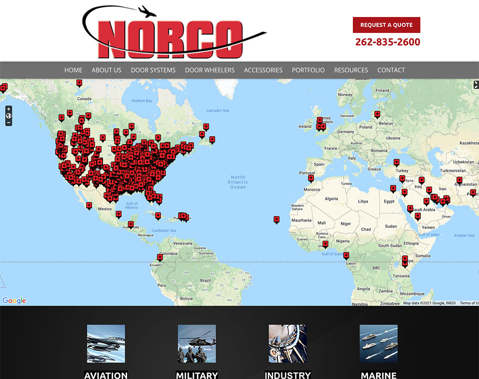Norco Manufacturing Projects Map Page