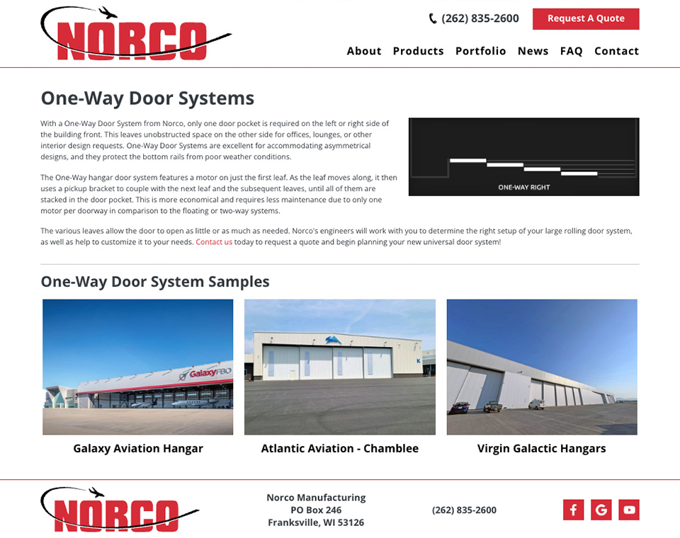 Norco Manufacturing Product Details Page