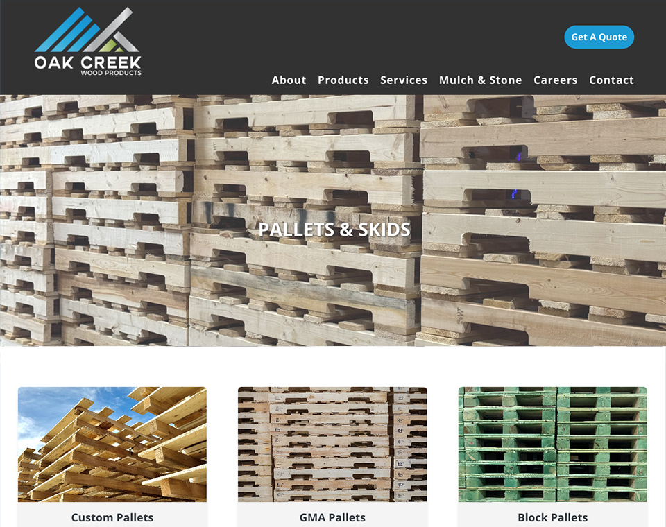 Oak Creek Wood Products - Products Page